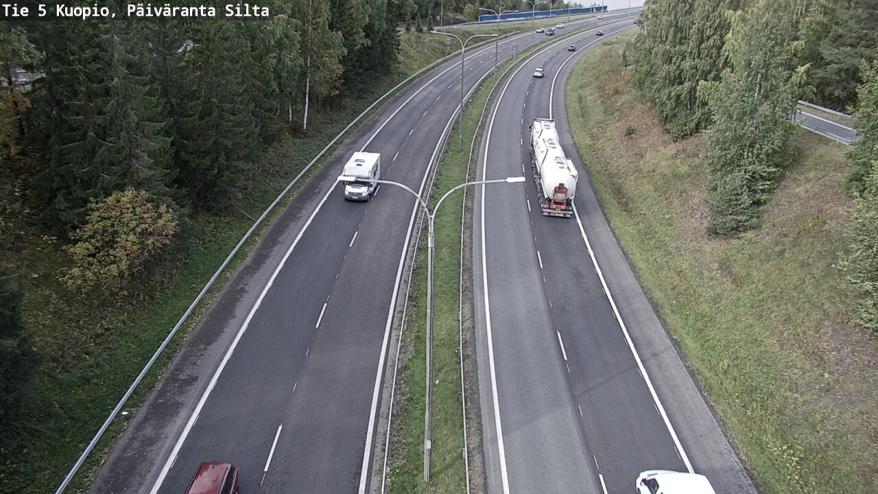 Weather Camera Image Väg 5 Kuopio, Päiväranta silta, Kuopio, Pohjois-Savo
