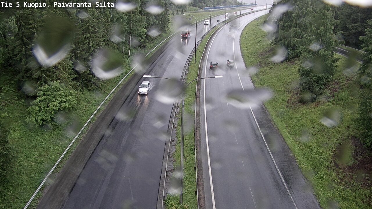 Weather Camera Image Väg 5 Kuopio, Päiväranta silta, Kuopio, Pohjois-Savo