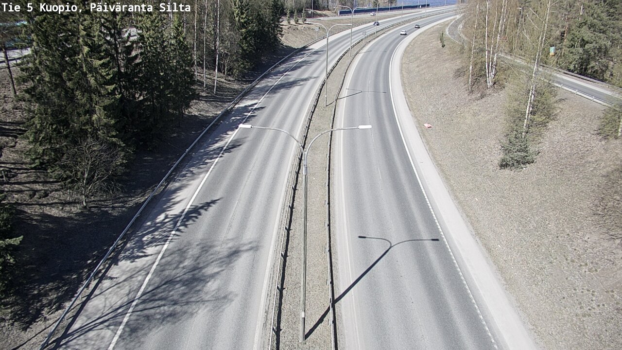 Weather Camera Image Road 5 Kuopio, Päiväranta silta, Kuopio, Pohjois-Savo