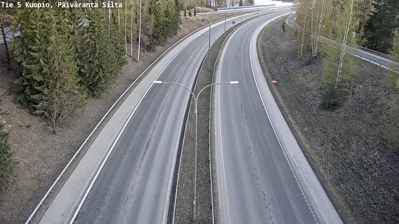 Weather Camera Image Väg 5 Kuopio, Päiväranta silta, Kuopio, Pohjois-Savo