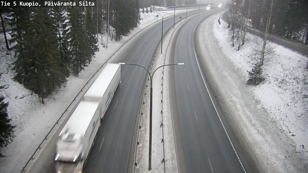 Weather Camera Image Road 5 Kuopio, Päiväranta silta, Kuopio, Pohjois-Savo