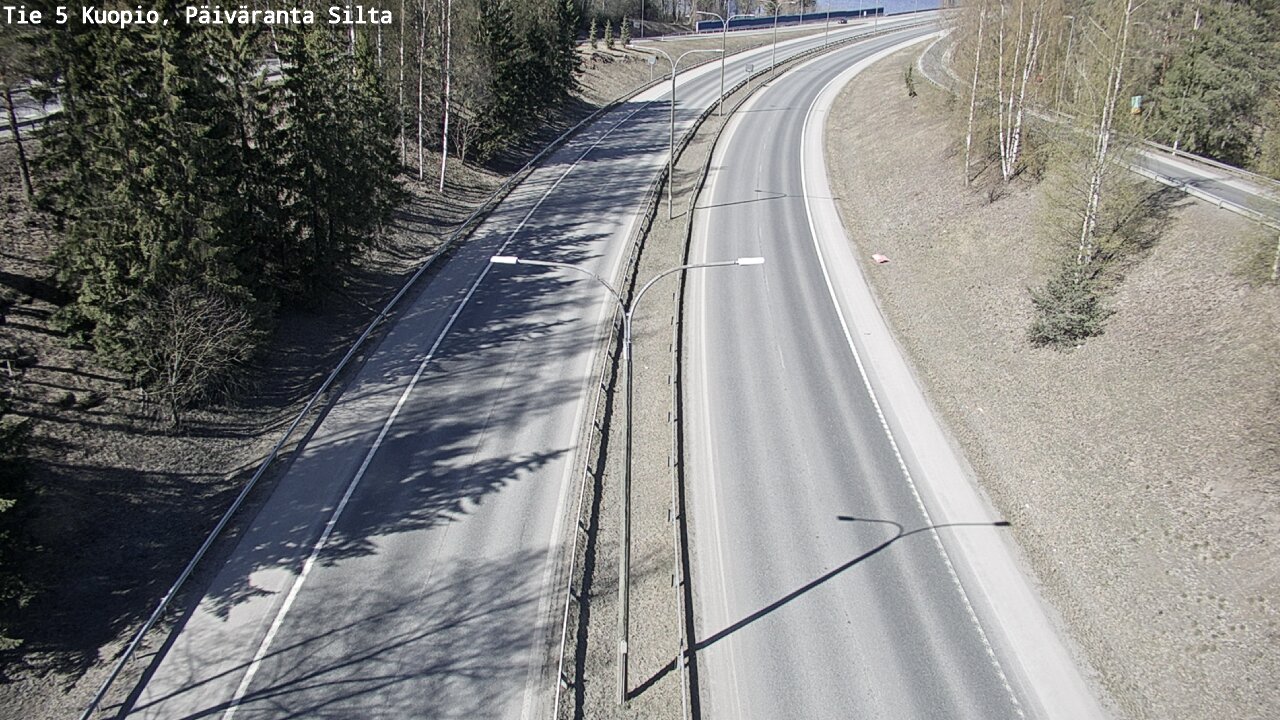 Weather Camera Image Road 5 Kuopio, Päiväranta silta, Kuopio, Pohjois-Savo