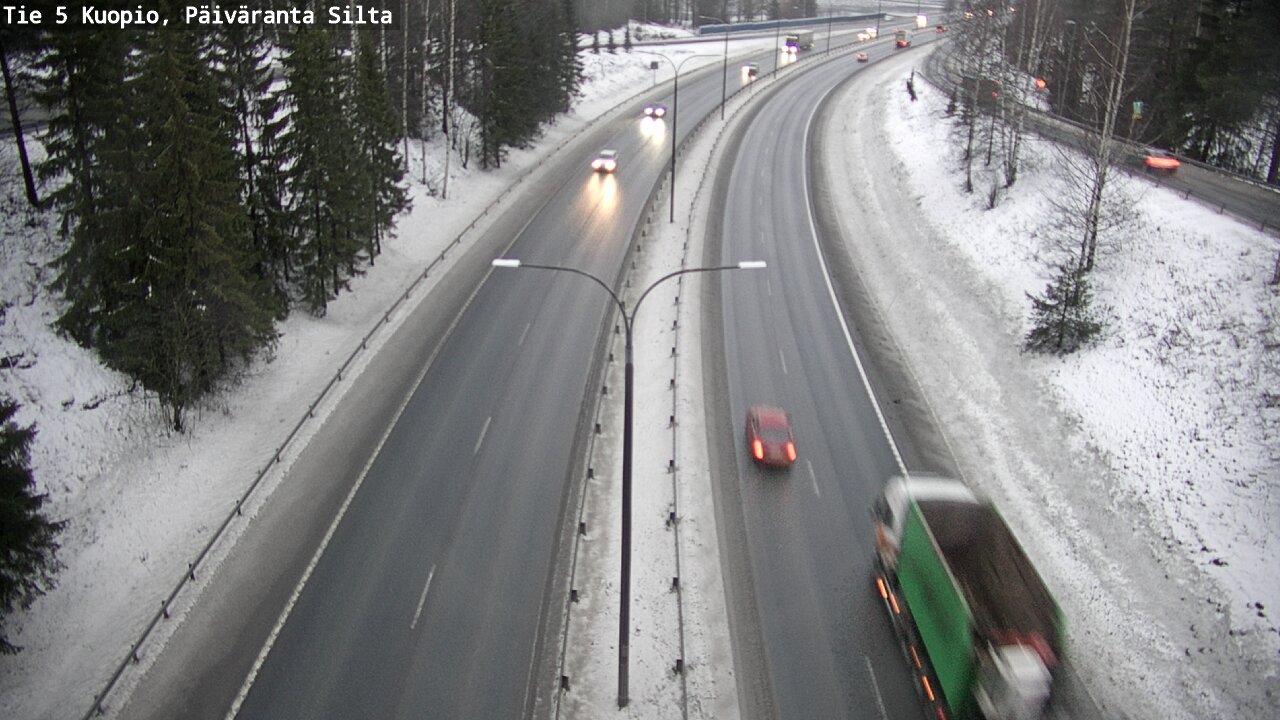 Weather Camera Image Road 5 Kuopio, Päiväranta silta, Kuopio, Pohjois-Savo