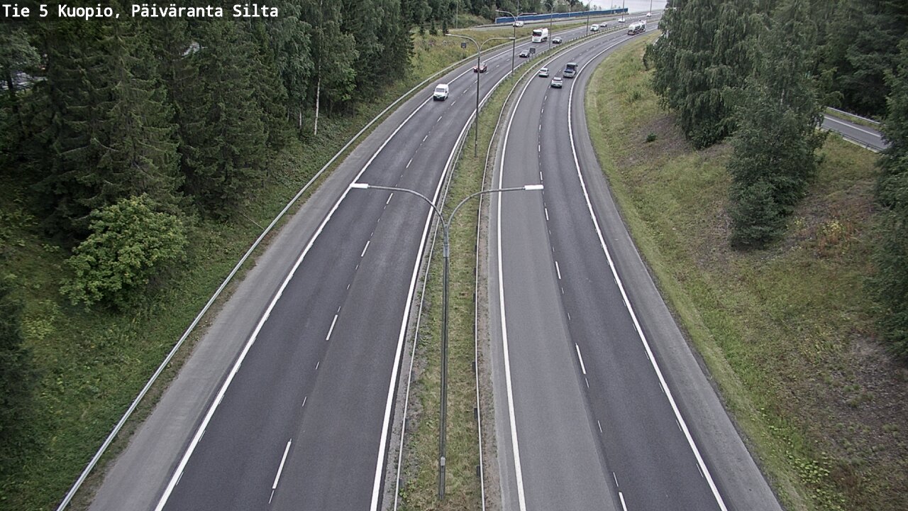 Weather Camera Image Road 5 Kuopio, Päiväranta silta, Kuopio, Pohjois-Savo
