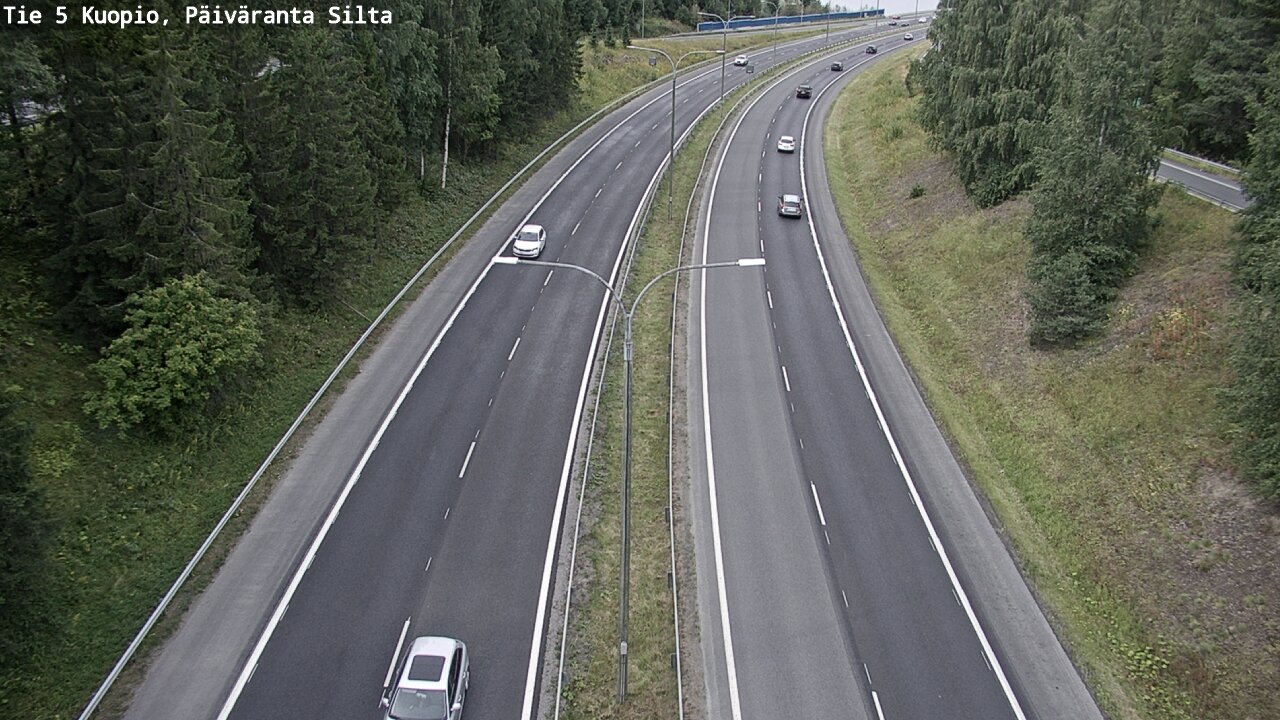 Weather Camera Image Road 5 Kuopio, Päiväranta silta, Kuopio, Pohjois-Savo