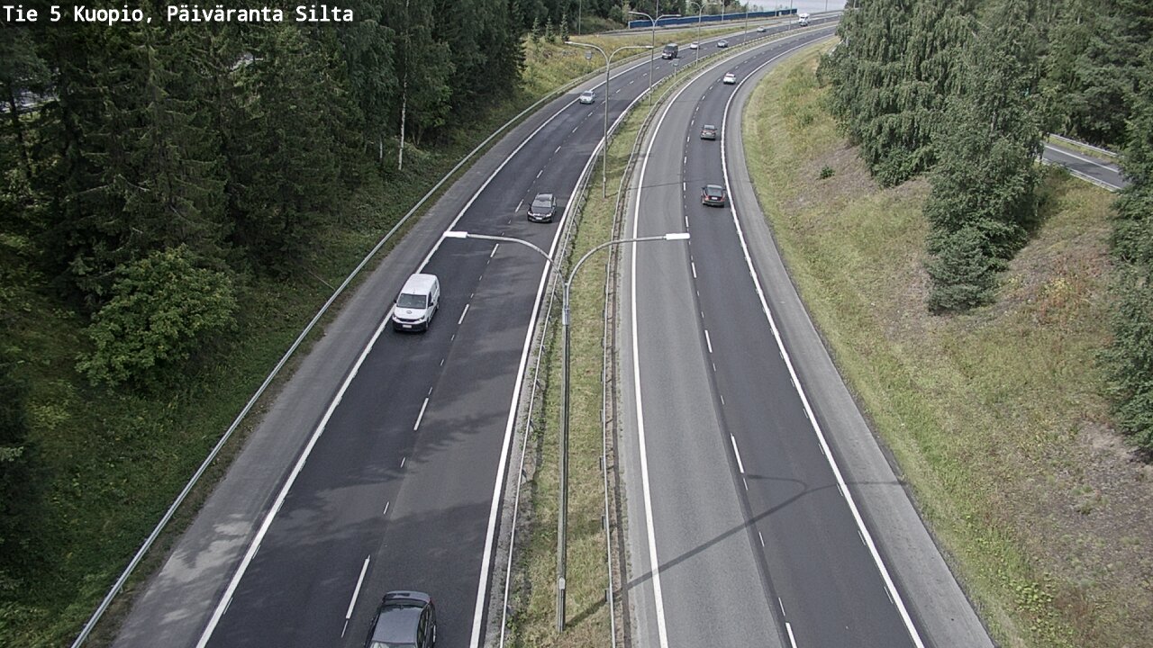 Weather Camera Image Road 5 Kuopio, Päiväranta silta, Kuopio, Pohjois-Savo