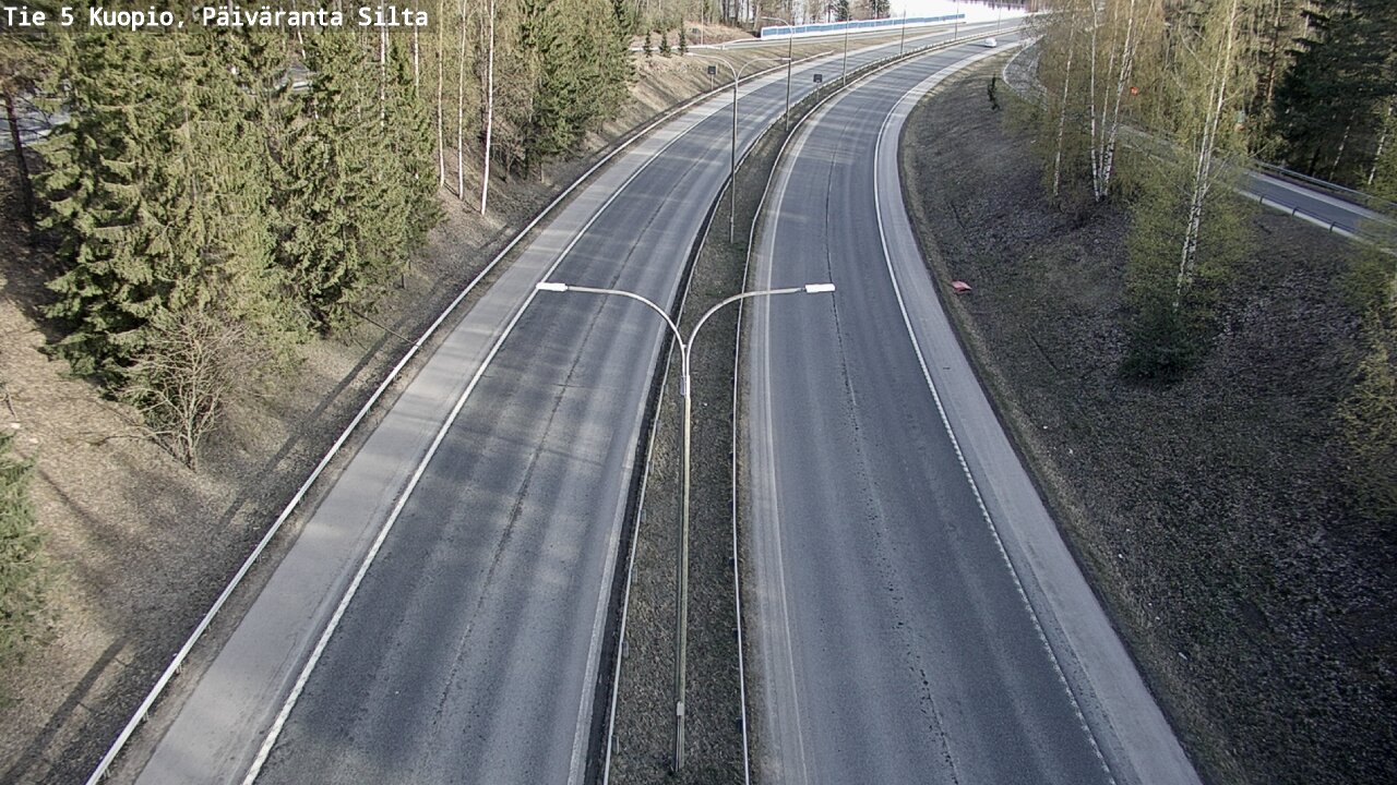 Weather Camera Image Väg 5 Kuopio, Päiväranta silta, Kuopio, Pohjois-Savo