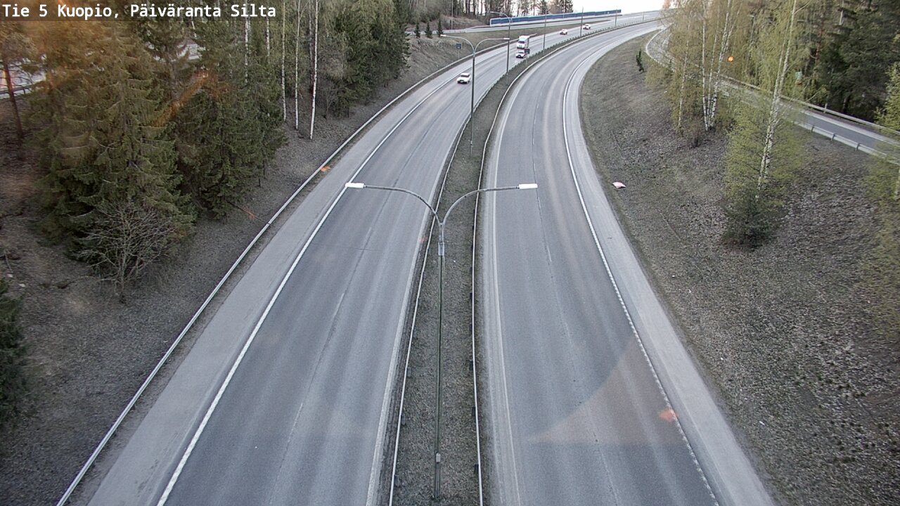Weather Camera Image Road 5 Kuopio, Päiväranta silta, Kuopio, Pohjois-Savo