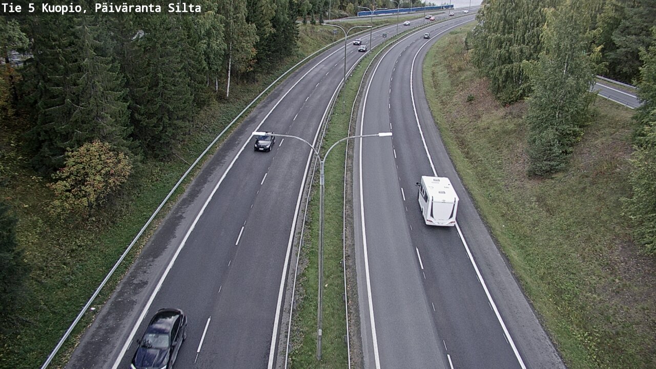 Weather Camera Image Väg 5 Kuopio, Päiväranta silta, Kuopio, Pohjois-Savo