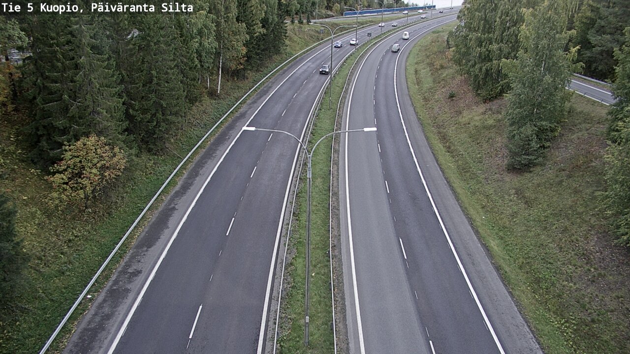 Weather Camera Image Väg 5 Kuopio, Päiväranta silta, Kuopio, Pohjois-Savo