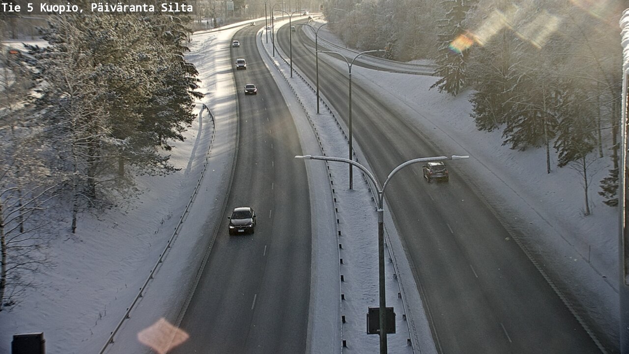 Weather Camera Image Väg 5 Kuopio, Päiväranta silta, Kuopio, Pohjois-Savo
