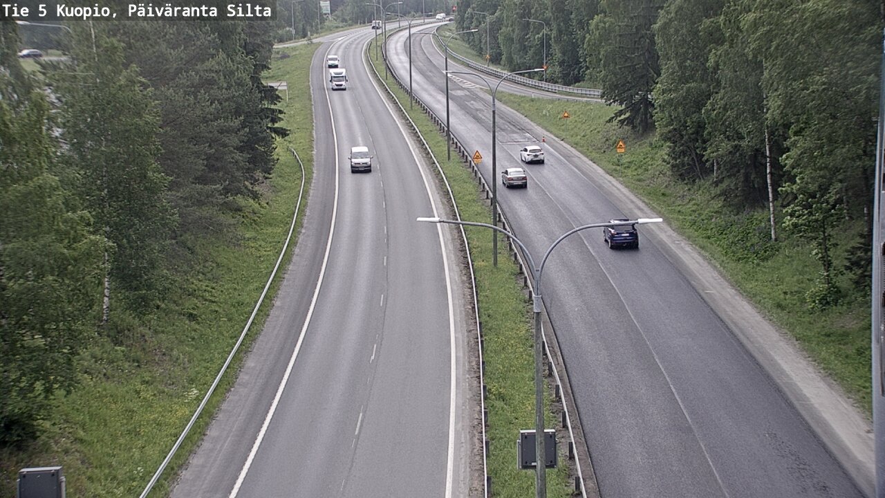 Weather Camera Image Road 5 Kuopio, Päiväranta silta, Kuopio, Pohjois-Savo