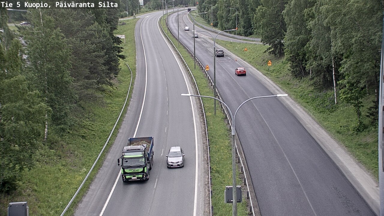 Weather Camera Image Road 5 Kuopio, Päiväranta silta, Kuopio, Pohjois-Savo