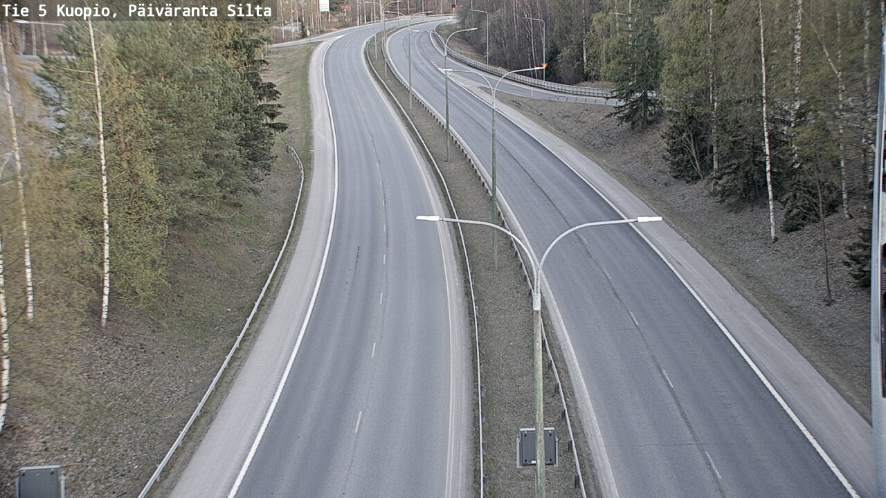 Weather Camera Image Väg 5 Kuopio, Päiväranta silta, Kuopio, Pohjois-Savo