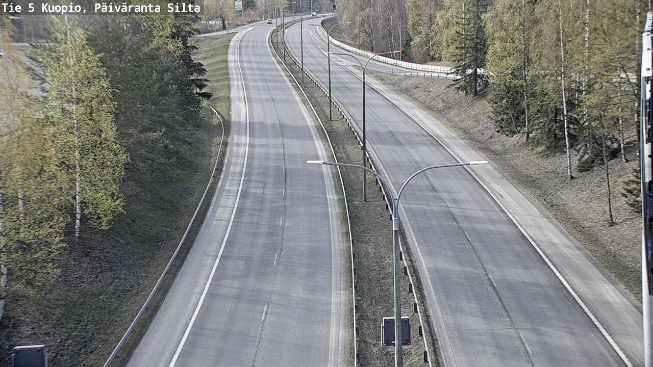 Weather Camera Image Road 5 Kuopio, Päiväranta silta, Kuopio, Pohjois-Savo