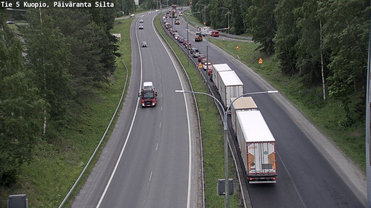 Weather Camera Image Road 5 Kuopio, Päiväranta silta, Kuopio, Pohjois-Savo