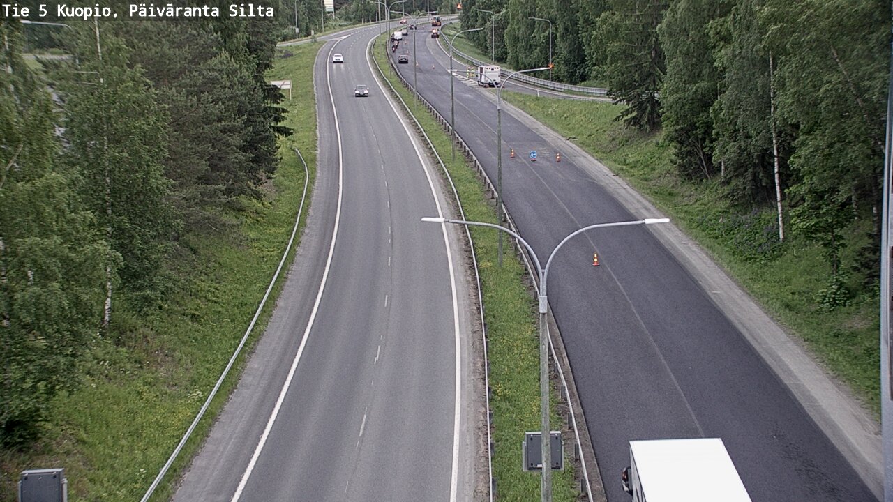 Weather Camera Image Road 5 Kuopio, Päiväranta silta, Kuopio, Pohjois-Savo