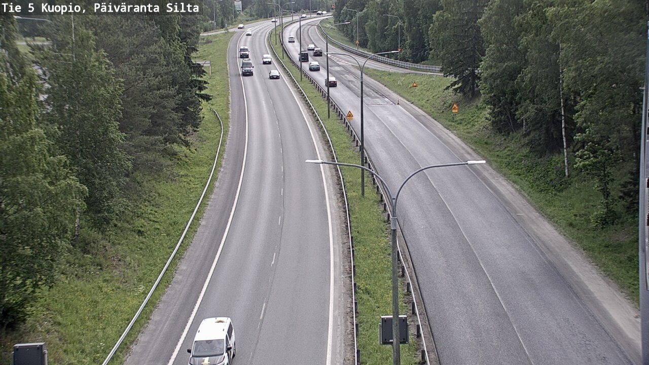 Weather Camera Image Road 5 Kuopio, Päiväranta silta, Kuopio, Pohjois-Savo