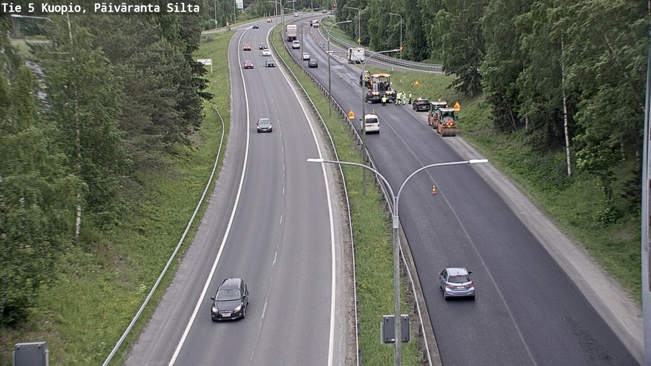 Weather Camera Image Road 5 Kuopio, Päiväranta silta, Kuopio, Pohjois-Savo