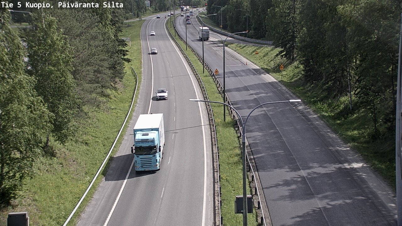 Weather Camera Image Road 5 Kuopio, Päiväranta silta, Kuopio, Pohjois-Savo