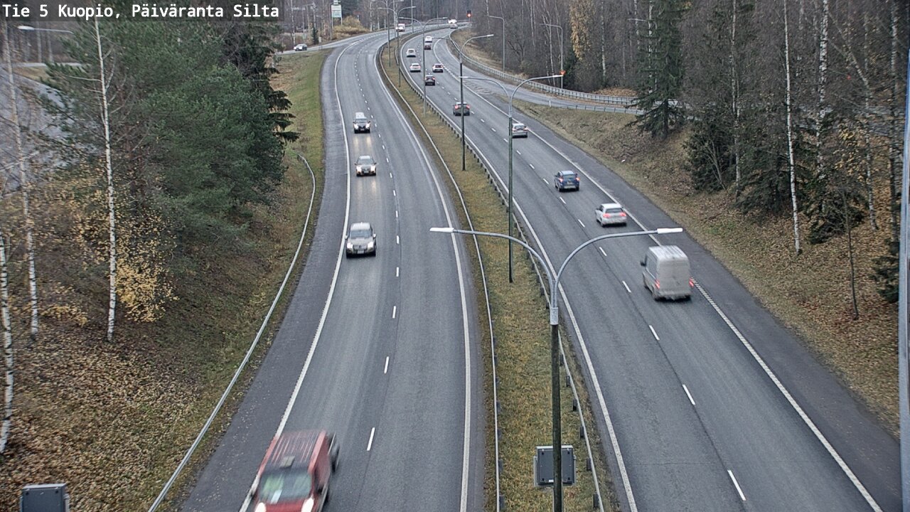 Weather Camera Image Väg 5 Kuopio, Päiväranta silta, Kuopio, Pohjois-Savo