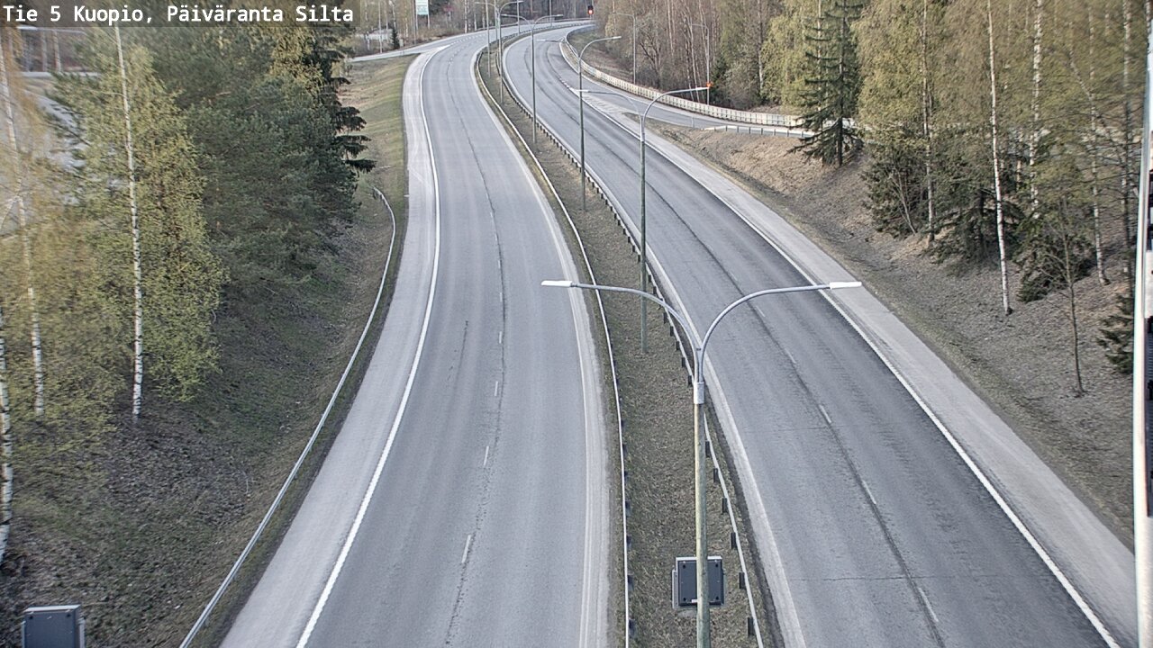 Weather Camera Image Väg 5 Kuopio, Päiväranta silta, Kuopio, Pohjois-Savo