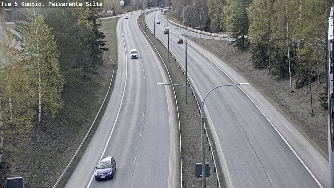Weather Camera Image Road 5 Kuopio, Päiväranta silta, Kuopio, Pohjois-Savo