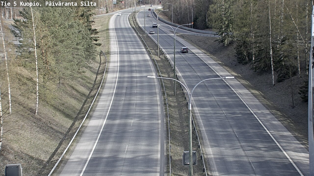 Weather Camera Image Väg 5 Kuopio, Päiväranta silta, Kuopio, Pohjois-Savo
