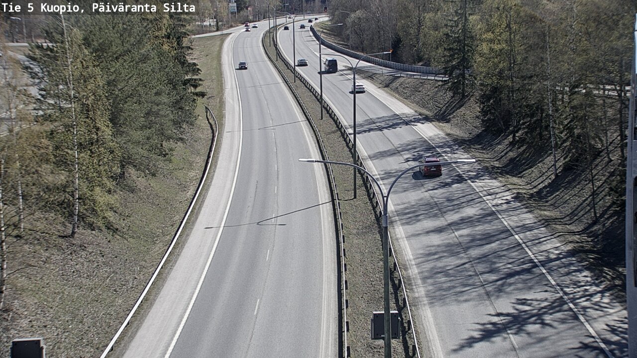 Weather Camera Image Väg 5 Kuopio, Päiväranta silta, Kuopio, Pohjois-Savo