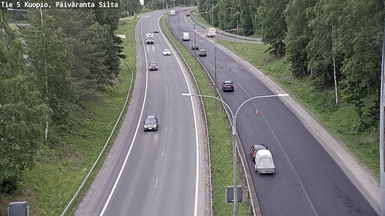 Weather Camera Image Road 5 Kuopio, Päiväranta silta, Kuopio, Pohjois-Savo