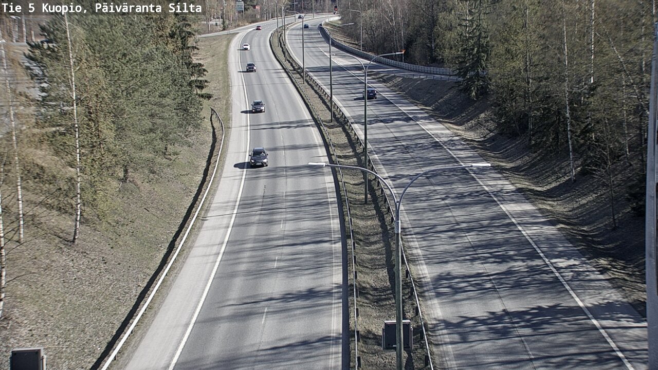 Weather Camera Image Väg 5 Kuopio, Päiväranta silta, Kuopio, Pohjois-Savo