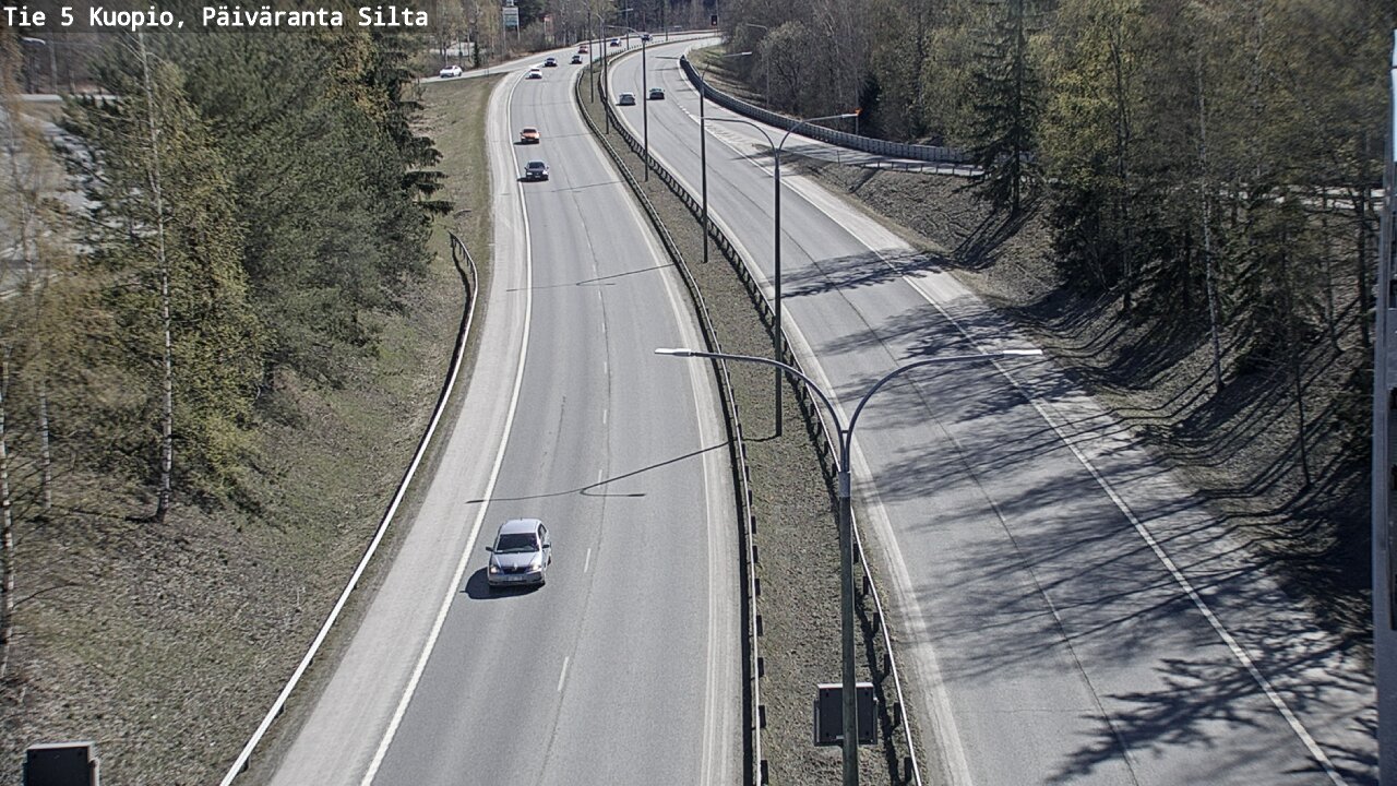Weather Camera Image Väg 5 Kuopio, Päiväranta silta, Kuopio, Pohjois-Savo