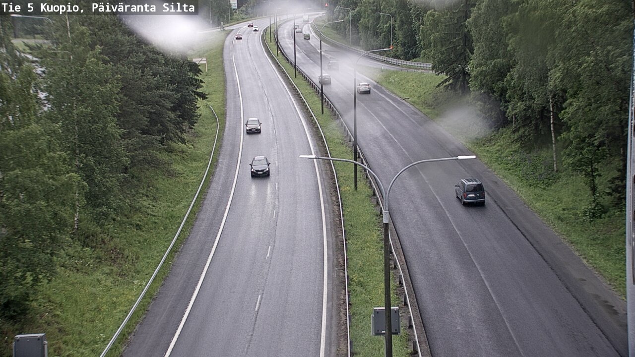 Weather Camera Image Väg 5 Kuopio, Päiväranta silta, Kuopio, Pohjois-Savo