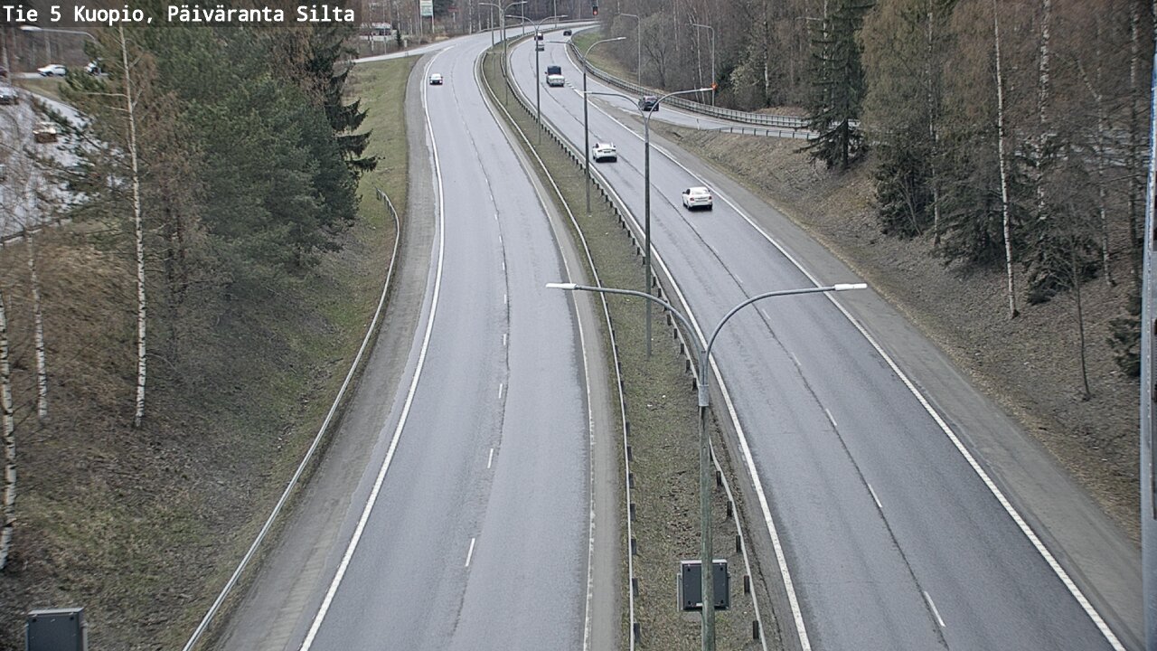Weather Camera Image Road 5 Kuopio, Päiväranta silta, Kuopio, Pohjois-Savo