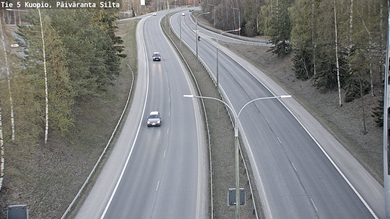 Weather Camera Image Väg 5 Kuopio, Päiväranta silta, Kuopio, Pohjois-Savo
