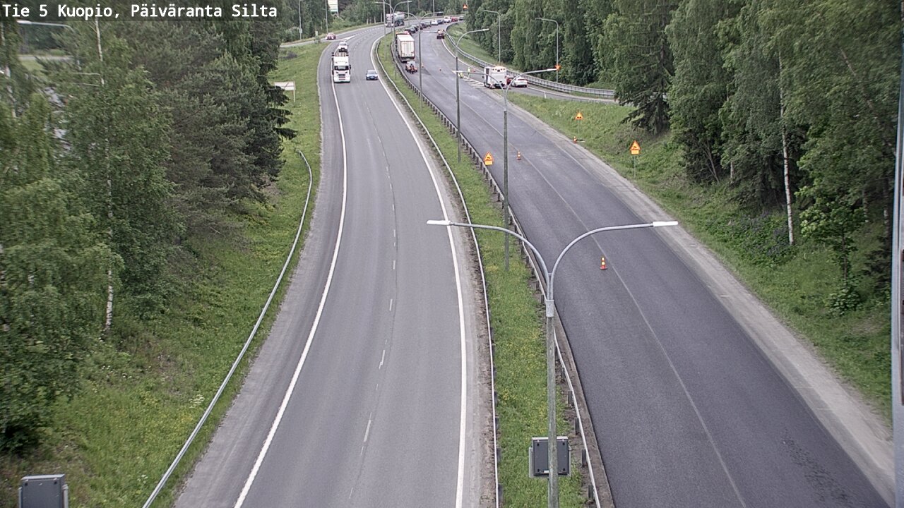 Weather Camera Image Road 5 Kuopio, Päiväranta silta, Kuopio, Pohjois-Savo