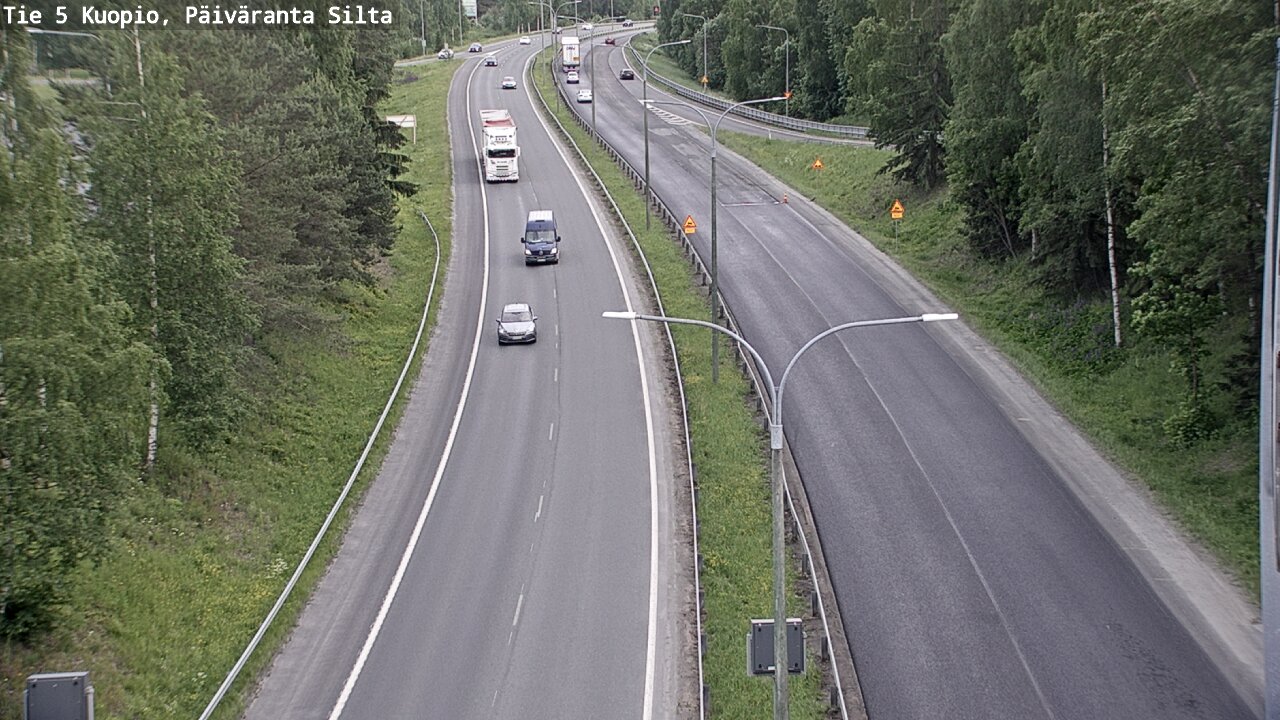 Weather Camera Image Road 5 Kuopio, Päiväranta silta, Kuopio, Pohjois-Savo