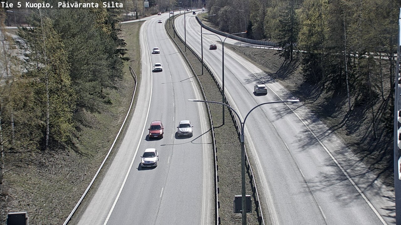 Weather Camera Image Väg 5 Kuopio, Päiväranta silta, Kuopio, Pohjois-Savo