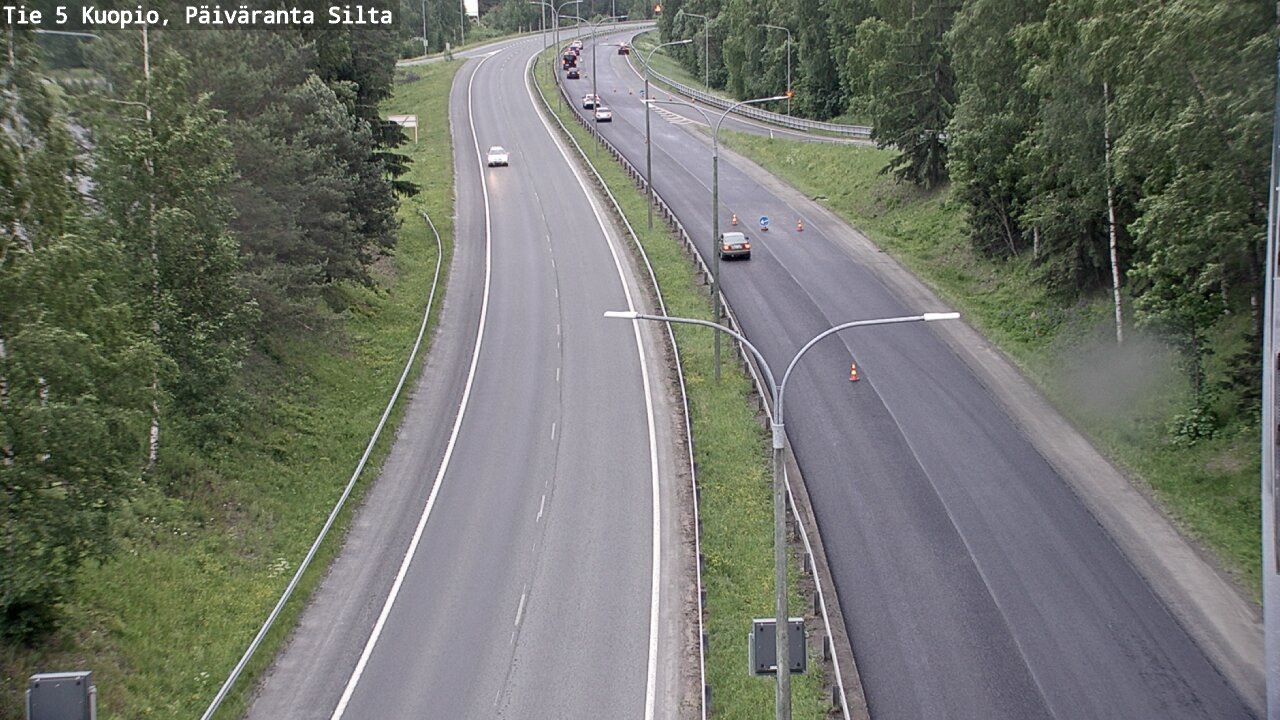 Weather Camera Image Road 5 Kuopio, Päiväranta silta, Kuopio, Pohjois-Savo