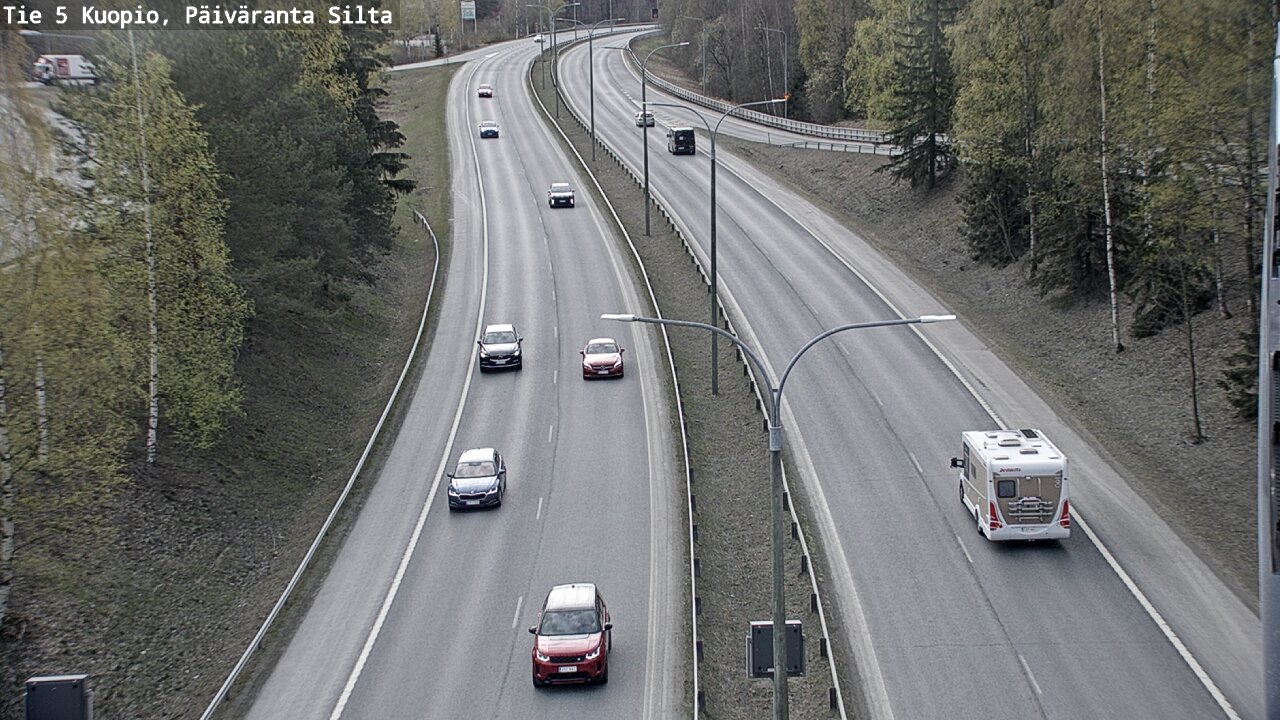Weather Camera Image Road 5 Kuopio, Päiväranta silta, Kuopio, Pohjois-Savo