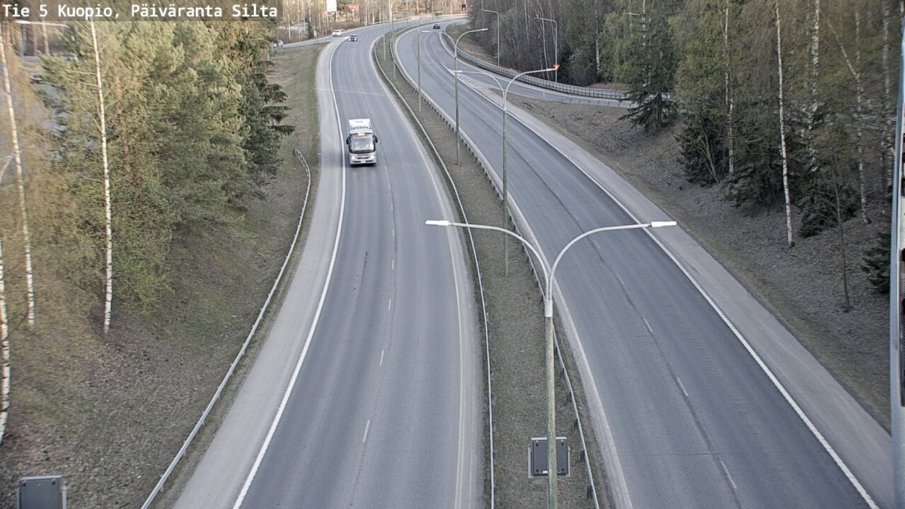 Weather Camera Image Väg 5 Kuopio, Päiväranta silta, Kuopio, Pohjois-Savo
