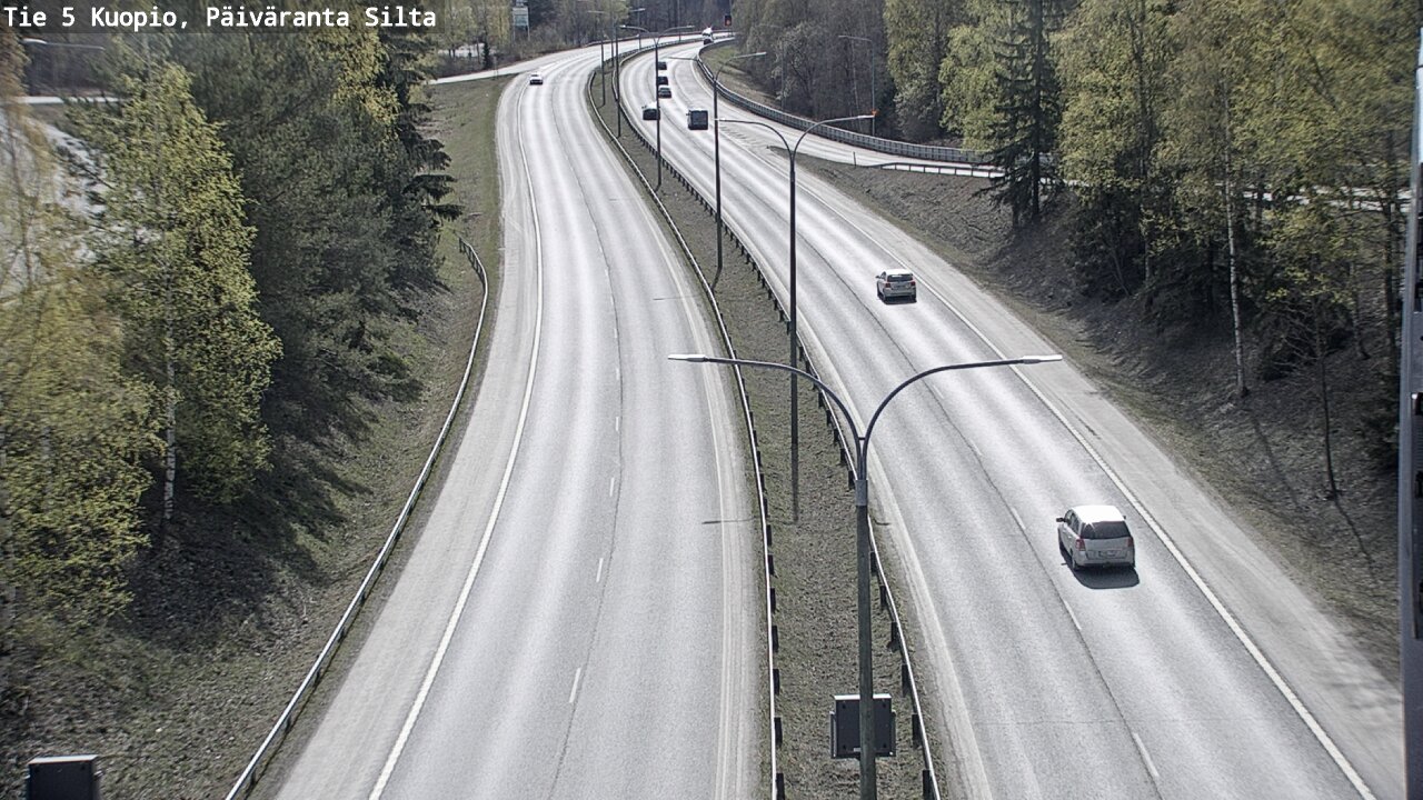 Weather Camera Image Road 5 Kuopio, Päiväranta silta, Kuopio, Pohjois-Savo