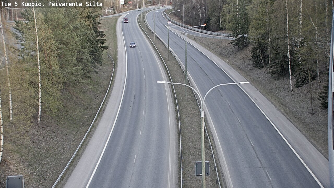 Weather Camera Image Väg 5 Kuopio, Päiväranta silta, Kuopio, Pohjois-Savo