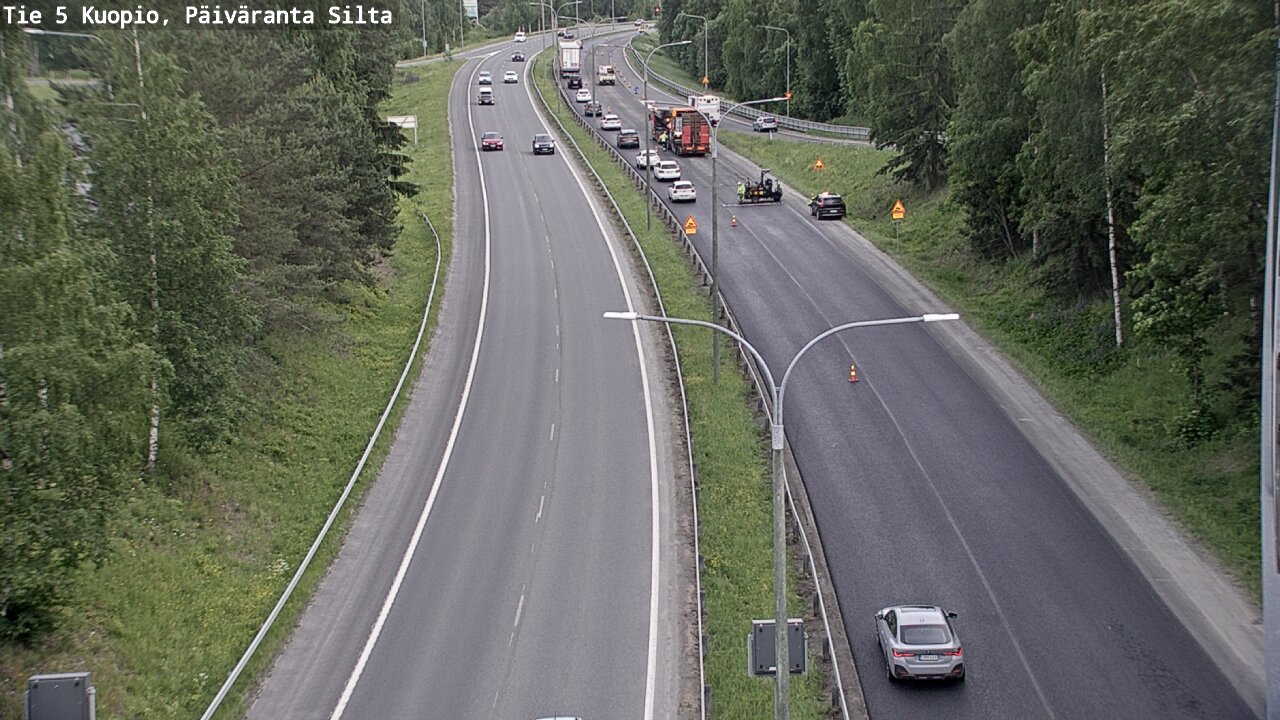 Weather Camera Image Road 5 Kuopio, Päiväranta silta, Kuopio, Pohjois-Savo