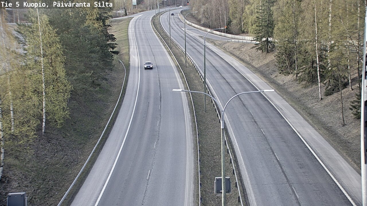 Weather Camera Image Väg 5 Kuopio, Päiväranta silta, Kuopio, Pohjois-Savo