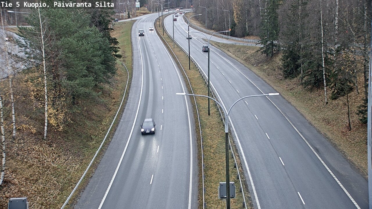 Weather Camera Image Väg 5 Kuopio, Päiväranta silta, Kuopio, Pohjois-Savo