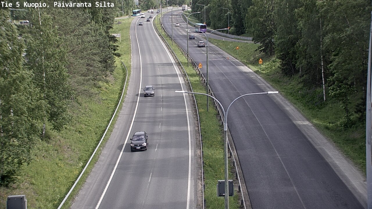 Weather Camera Image Road 5 Kuopio, Päiväranta silta, Kuopio, Pohjois-Savo