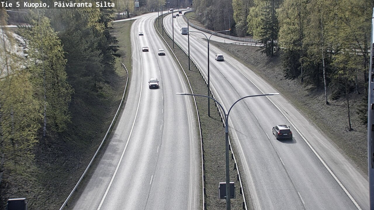 Weather Camera Image Road 5 Kuopio, Päiväranta silta, Kuopio, Pohjois-Savo