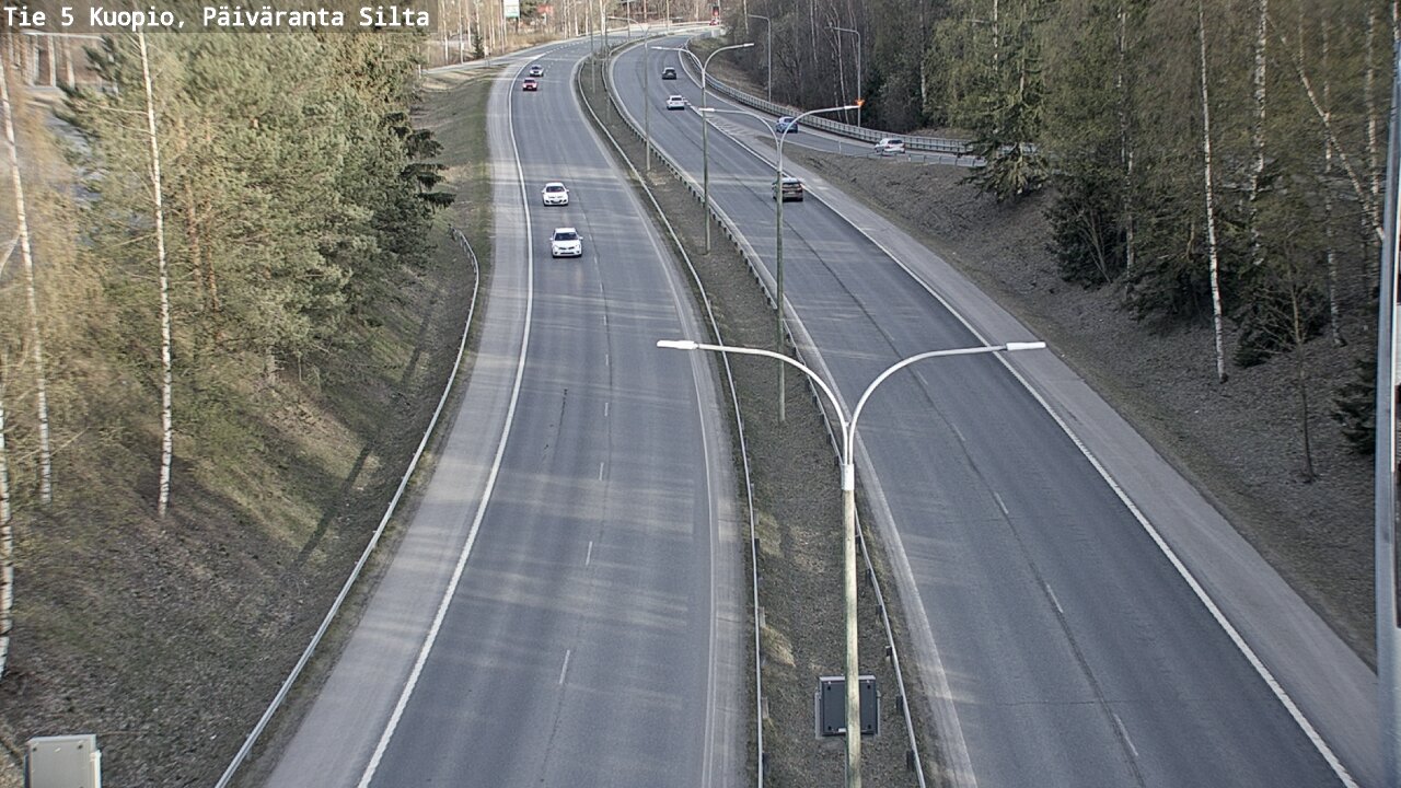 Weather Camera Image Väg 5 Kuopio, Päiväranta silta, Kuopio, Pohjois-Savo