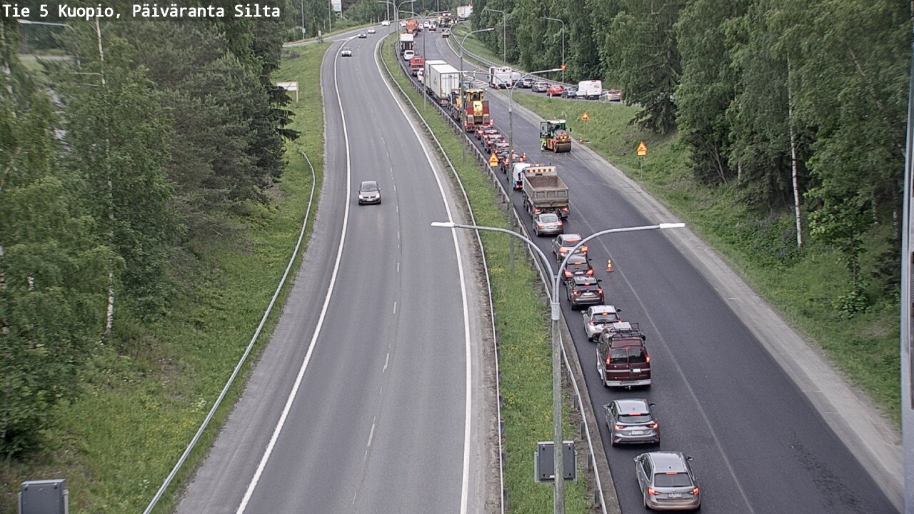 Weather Camera Image Road 5 Kuopio, Päiväranta silta, Kuopio, Pohjois-Savo
